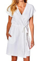 Carolina Italian Pique Kimono Robe - Marelle Sleepwear