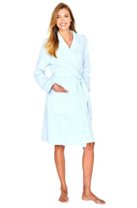 Kelly Long Sleeve Short Jacquard Robe - Marelle Sleepwear