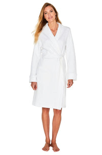 Kelly Long Sleeve Short Jacquard Robe - Marelle Sleepwear
