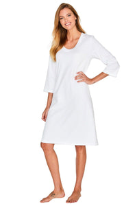 Elle Three Quarter Sleeve Gown - Marelle Sleepwear