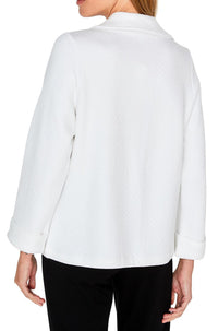 Kelly Long Sleeve Jacquard Bed Jacket - Marelle Sleepwear
