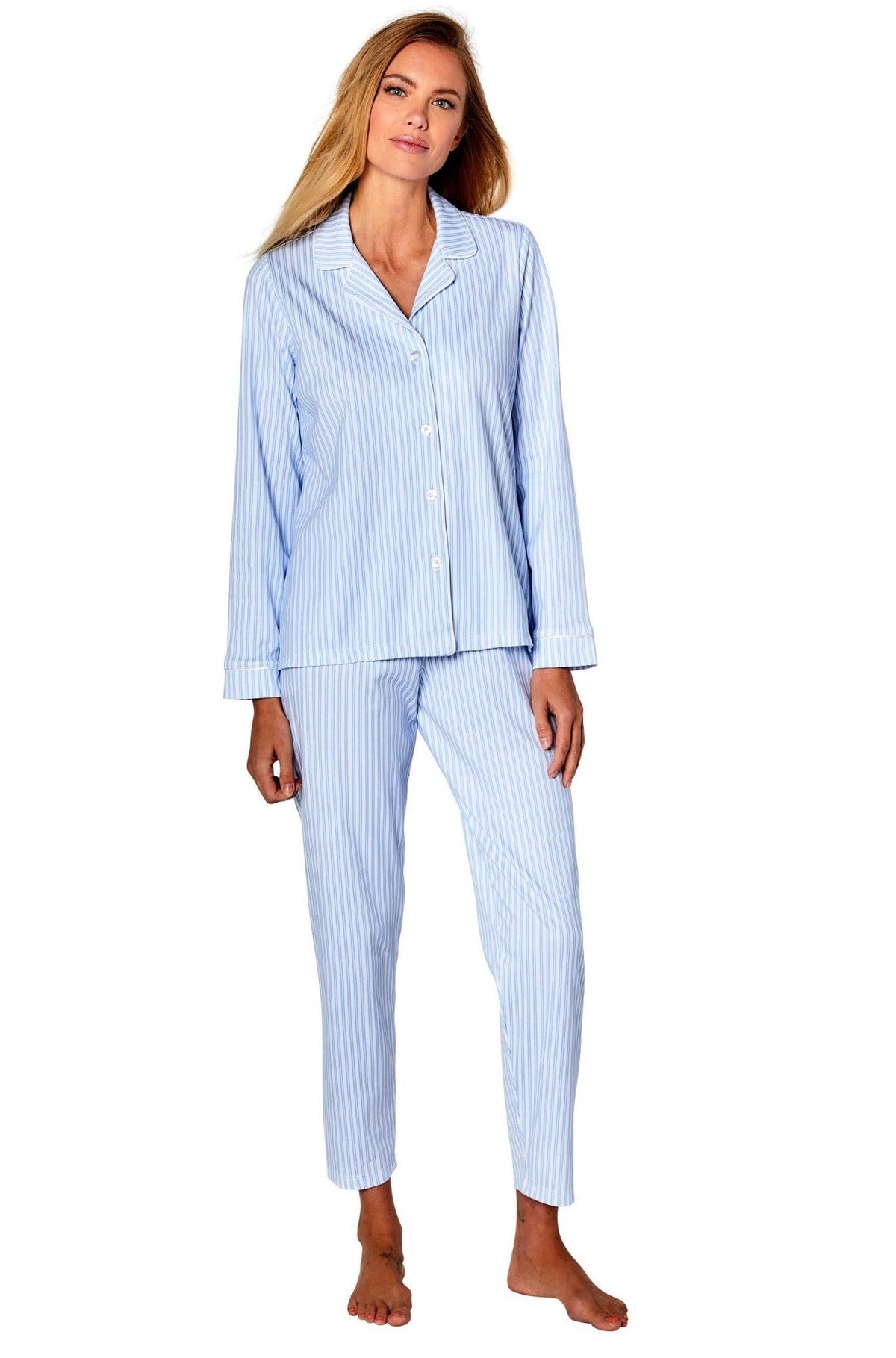 Lisa Long Sleeve Stripe PJ Set - Sales Rack - Marelle Sleepwear