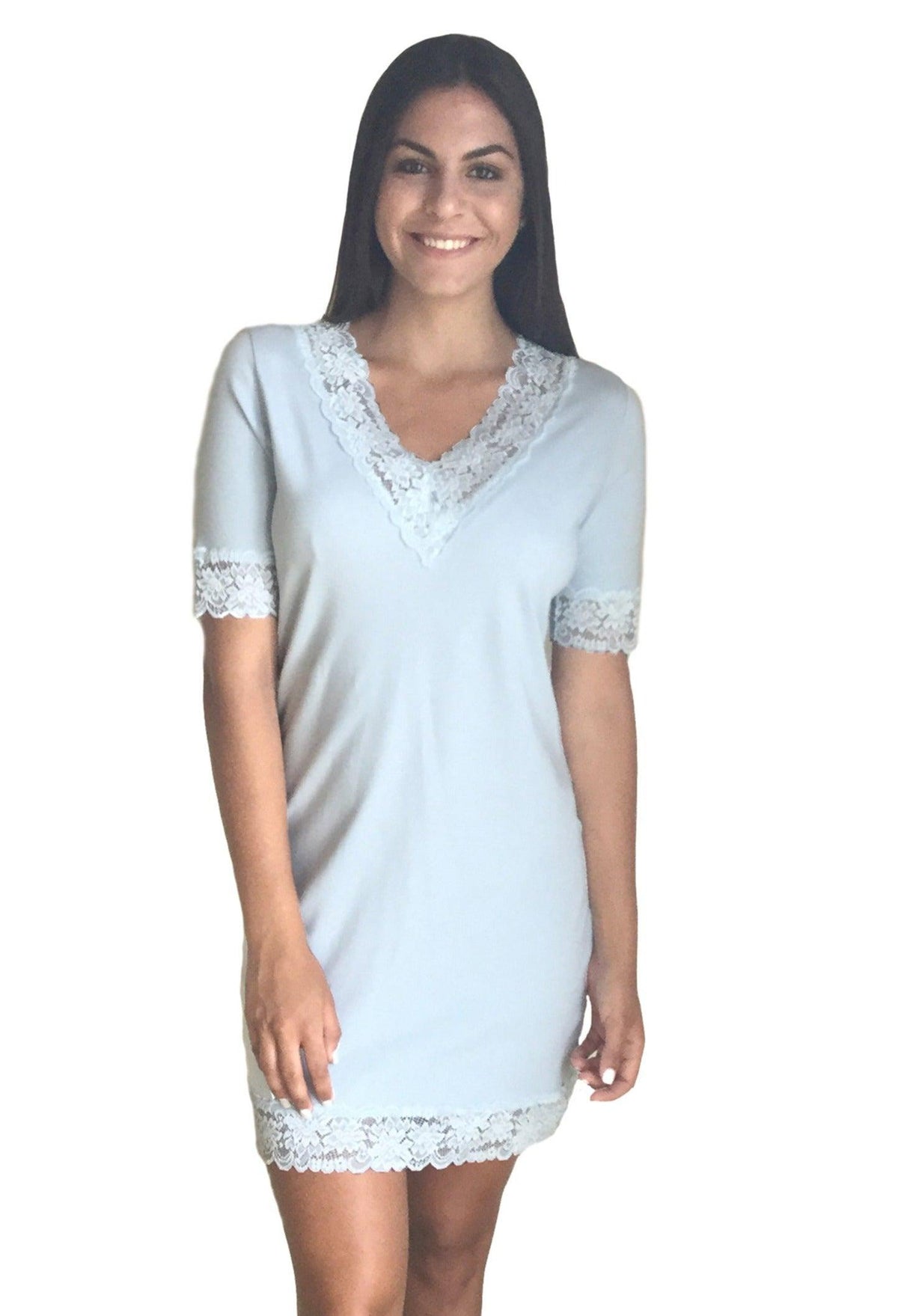 Mila Elbow Sleeve Chemise - Sales Rack - Marelle Sleepwear