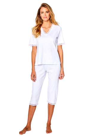 Mila Elbow Sleeve Sleeve Capri PJ Set - Sales Rack - Marelle Sleepwear