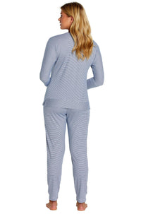 Cozy 3/4 Sleeve V Neck PJ Set - Marelle Sleepwear